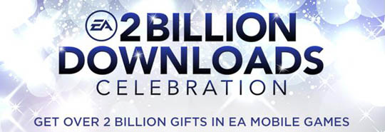 EA手游下载次数将破20亿 官方送礼谢玩家