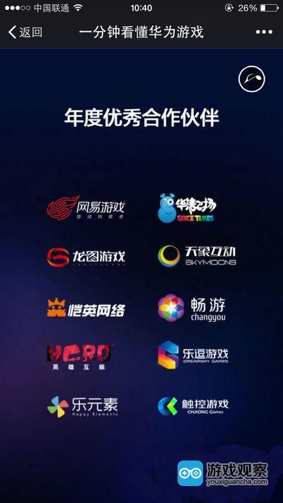 华为游戏发布了2015年度游戏数据
