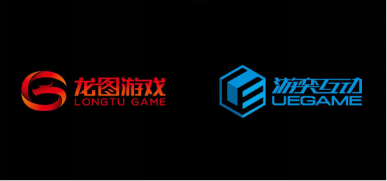 《剑与魔法》发行商龙图游戏与开发商游奕互动的公司logo