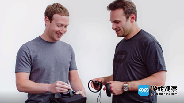Facebook CEO 扎克伯格 和 Oculus CEO Brendan Iribe