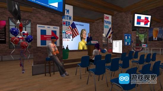 国外玩家用《第二人生》模拟美国大选