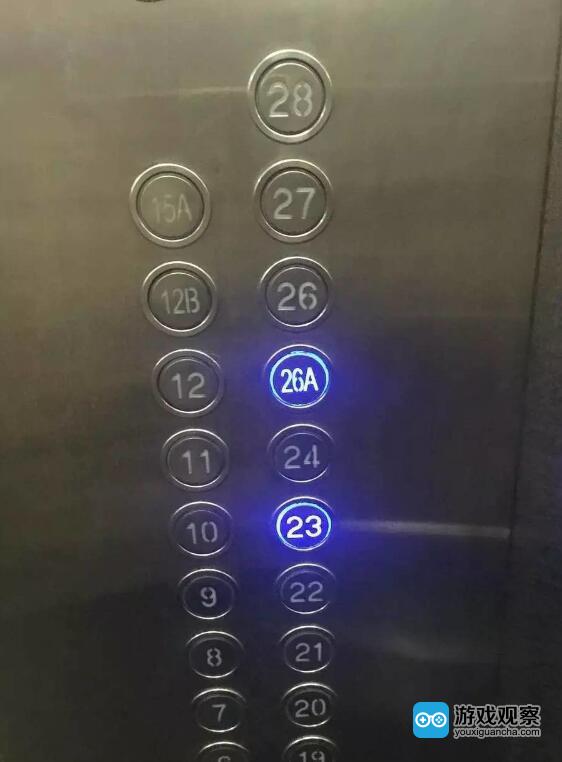 电梯的24楼按钮已无法点亮