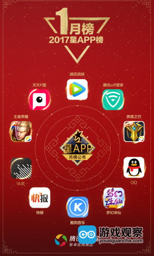 应用宝“星APP”1月榜：三款中国风国产游戏携手上榜