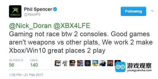 Xbox掌门Phil Spencer近日在推特上回答了一些关于Xbox天蝎座及其兼容性问题