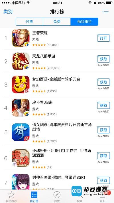 iOS中国区畅销榜
