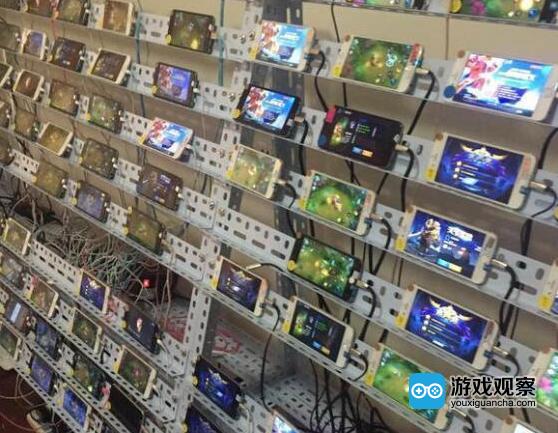 《王者荣耀》刷金币工作室曝光：上百台手机自动打游戏