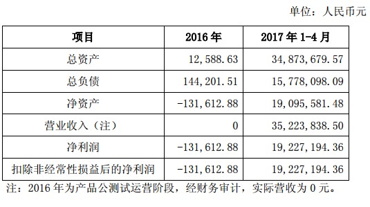 深圳天天爱一年一期的主要财务数据
