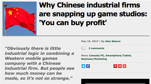为什么中国的工厂老是来抢我们的游戏工作室