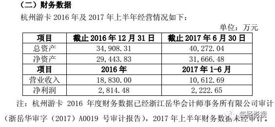 杭州游卡2016年及2017年上半年经营情况