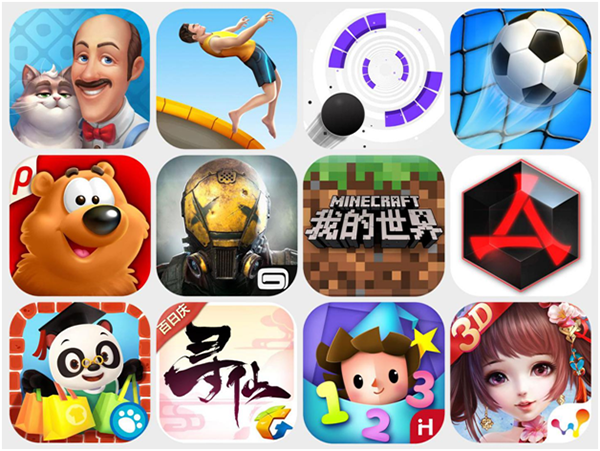 8-9月手游主宰中国及全球App Store首月下载量TOP30