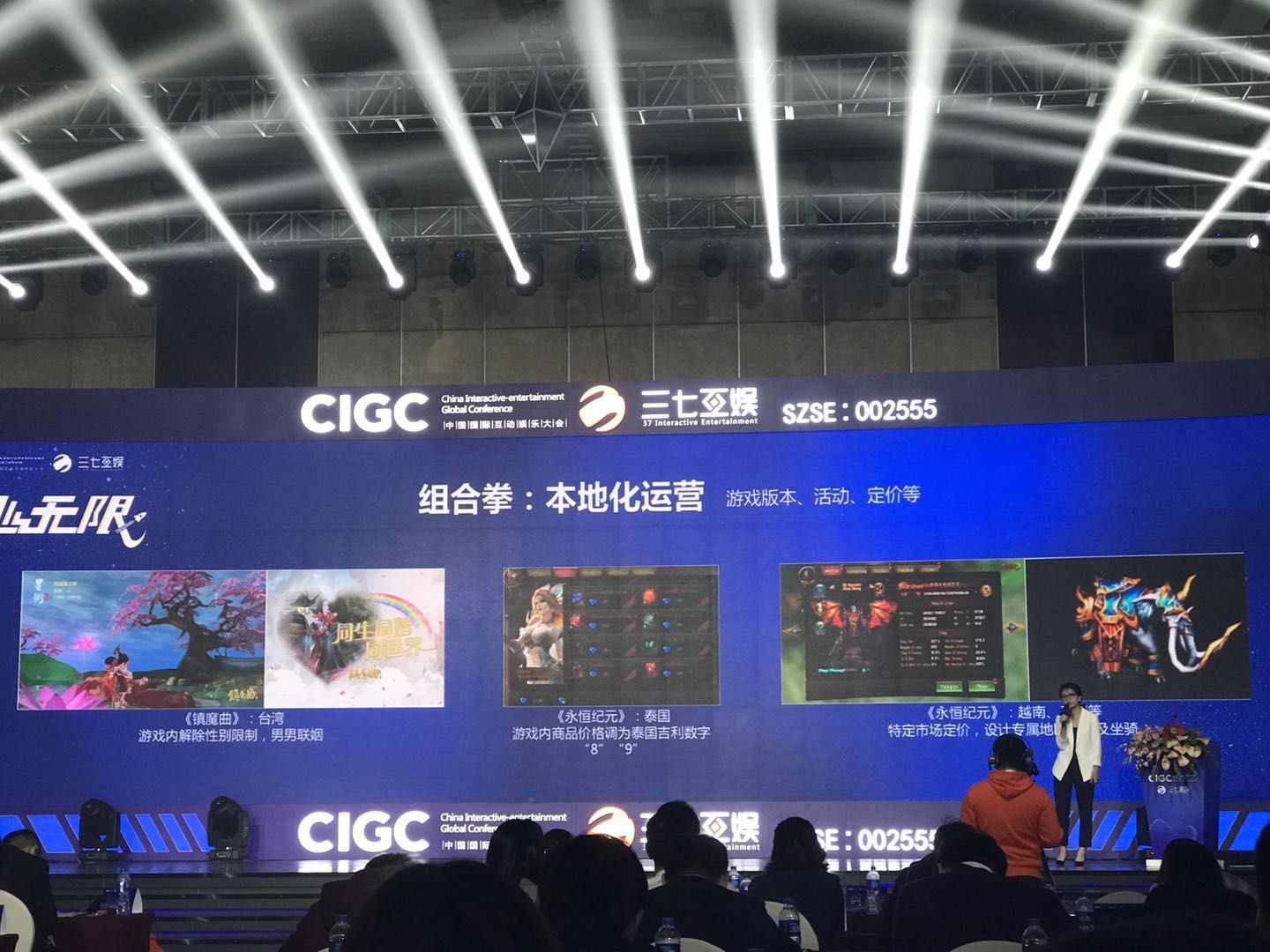 2018 年 CIGC，彭美介绍组合拳里的本地化运营