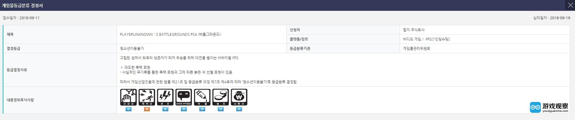 《绝地求生》PS4版曝光 正在韩国评级网站审查