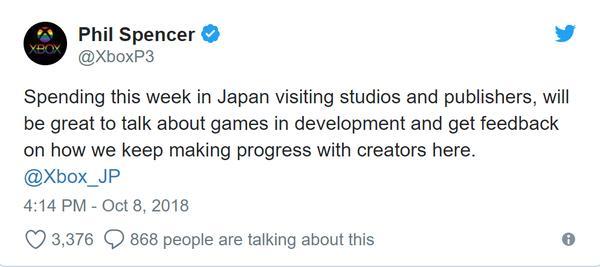微软Xbox部门主管赴日洽谈 或将迎来大批日本游戏