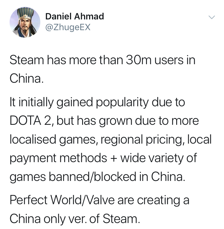 分析师称Steam的中国用户数量已超过3000万