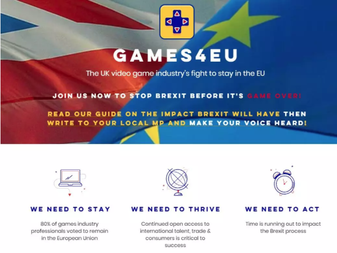 Games4EU致信英国首相 联合127家公司阻止脱欧