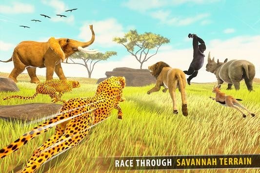 热带草原动物赛跑3D截图3