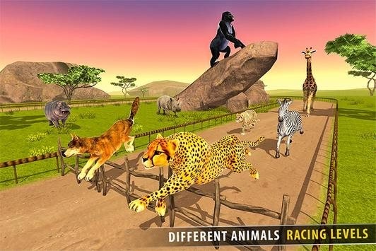 热带草原动物赛跑3D截图1