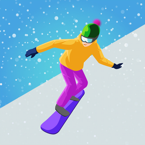 雪板滑行