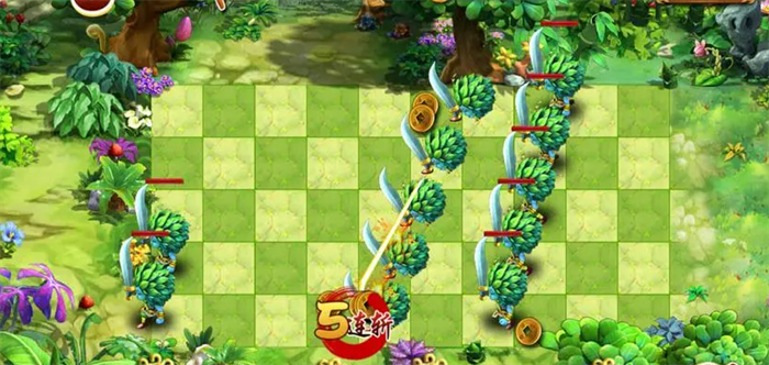 植物打野兽的塔防游戏