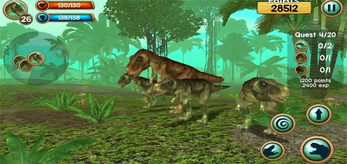 恐龙吃肉升级进化的游