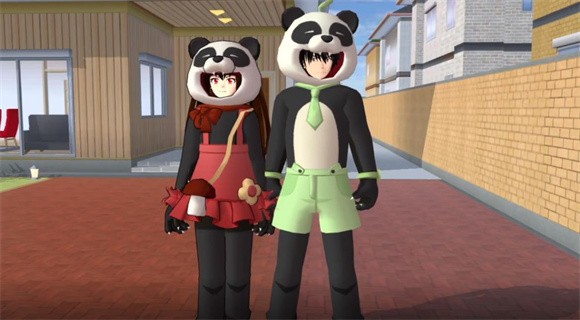 樱花校园熊猫服装截图1